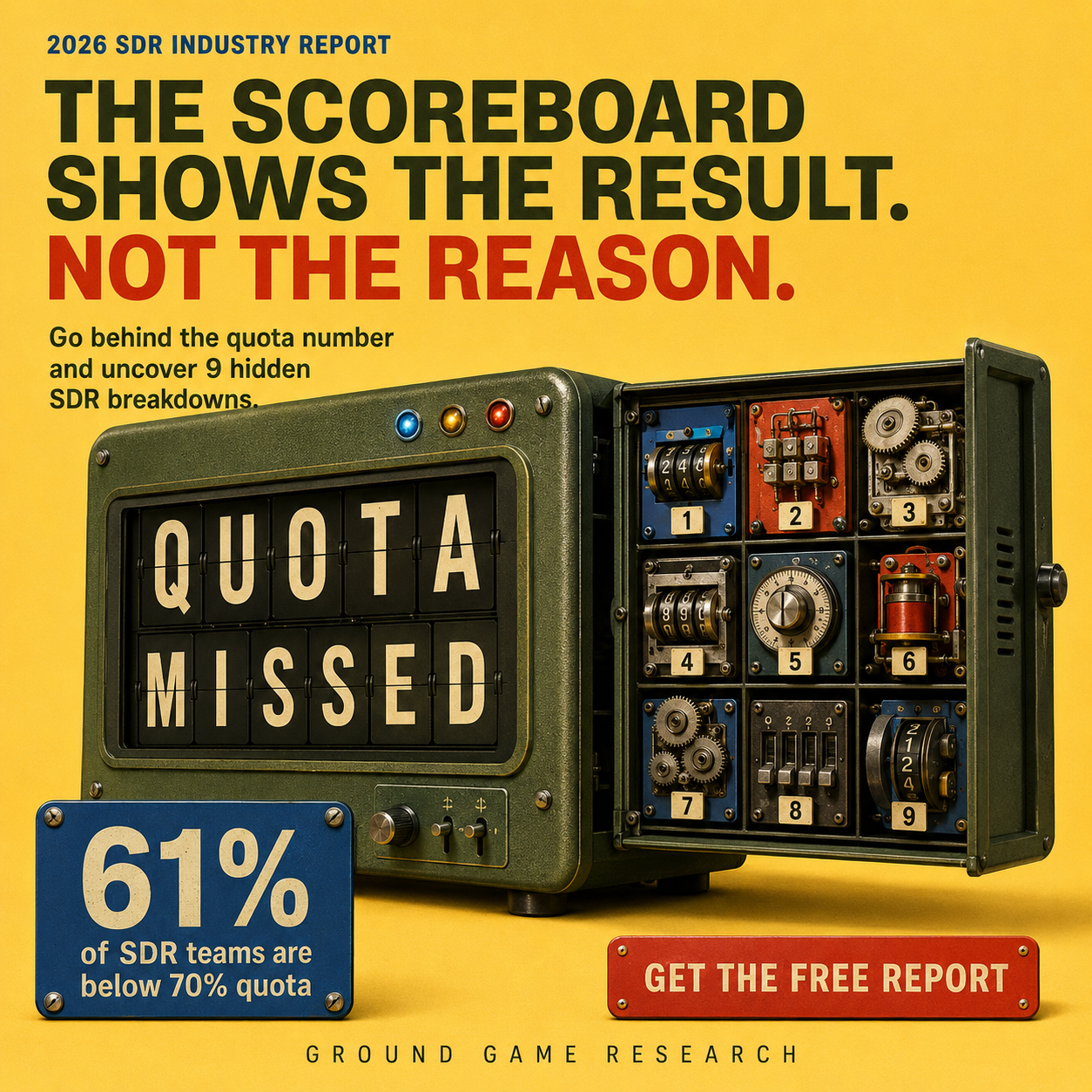 Ground Game SDR industry report campaign creative