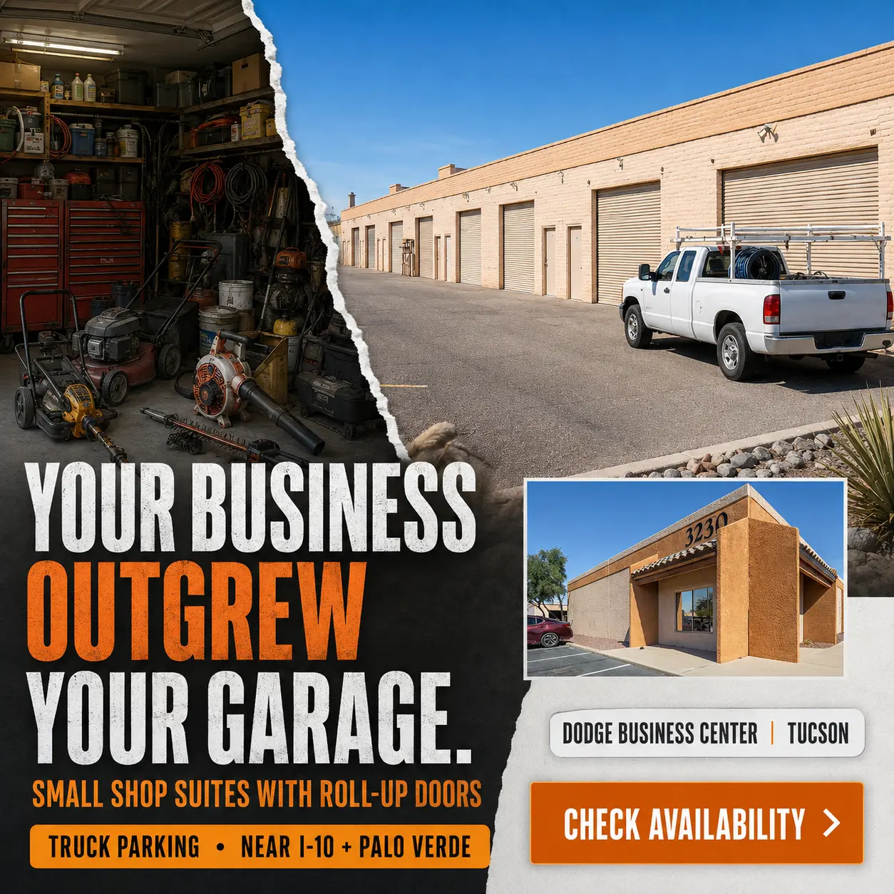 Dodge Business Center garage suites creative
