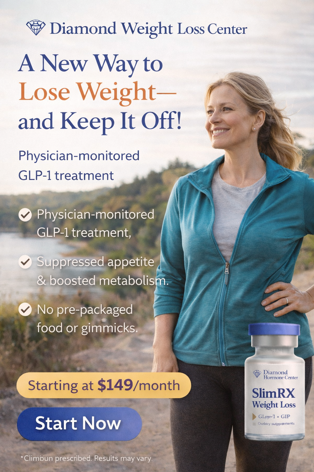 Diamond Weight Loss Center campaign creative